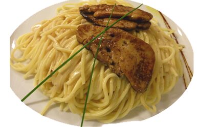 Spaghetti Foie gras poêlé